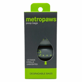 Metro Paws Degradable Poop Bags 120ct (8 rolls/box)