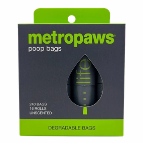 Metro Paws Degradable Poop Bags 240ct (16 rolls/box)