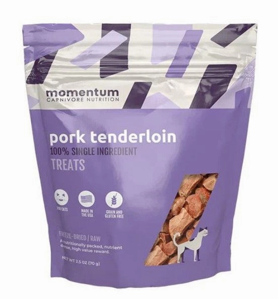 Momentum Single Ingredient Freeze-Dried Cat Treats - Pork Tenderloin 2.5oz Bag