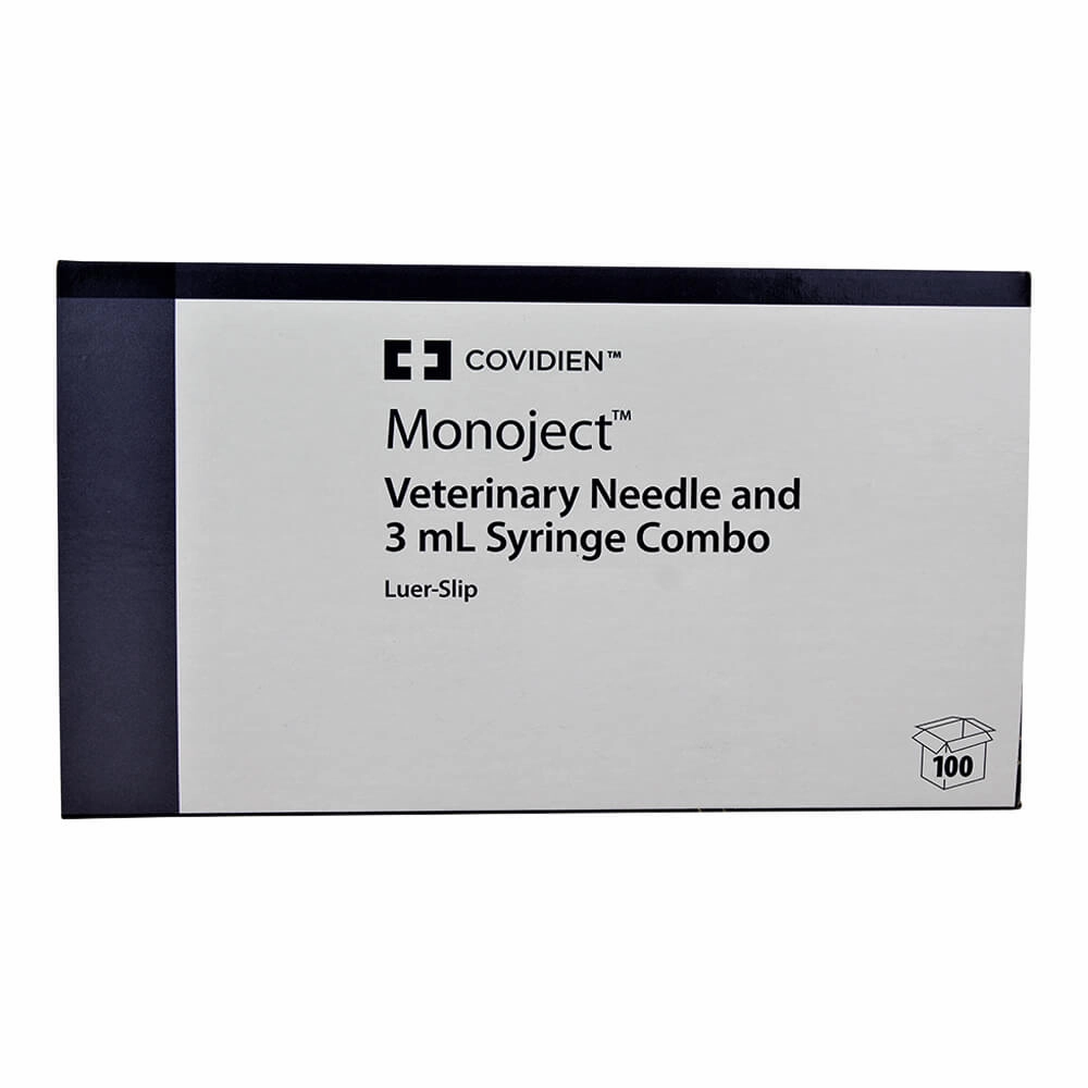 Monoject Luer-Slip (LS) Syringe with Needle Combo