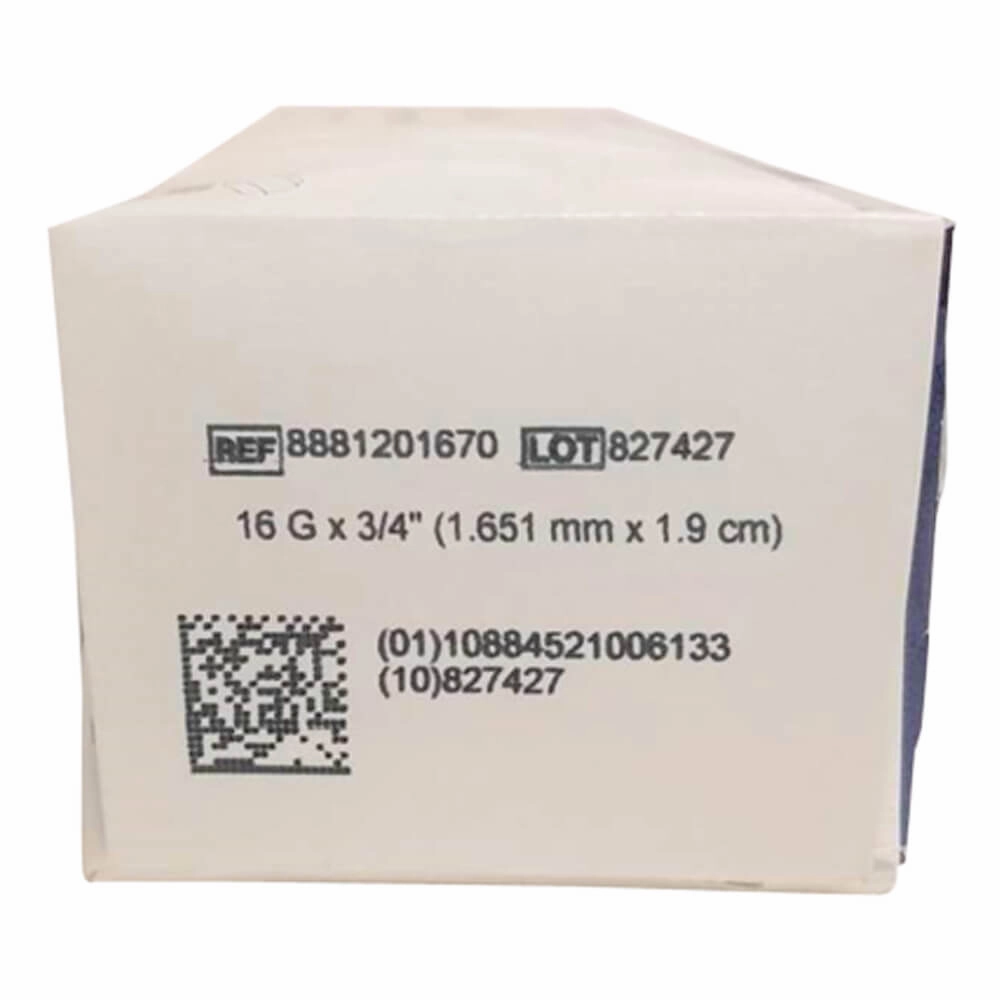 Monoject Needle, Aluminum Hub, 16g x 3/4", 100 ct