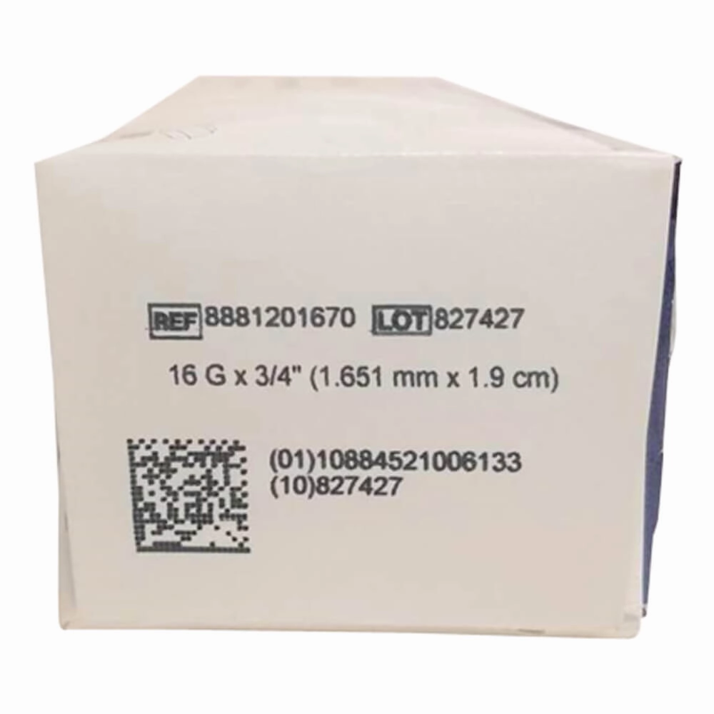 Monoject Needle, Aluminum Hub, 16g x 3/4", 100 ct
