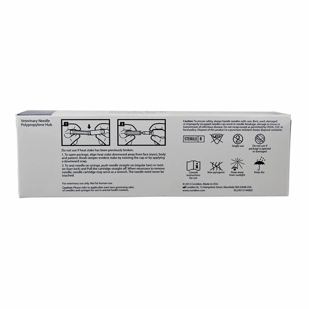 Monoject Needle, Polypropylene Hub, 100 Count