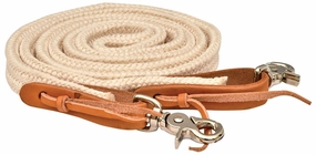 Mustang Flat Braided Poly Roping Rein, 1" x 7'
