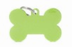My Family USA Pet Tag - Basic Aluminum - Bone Green- Large