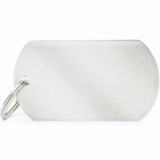 My Family USA Pet Tag - Basic Chrome - Military - Large