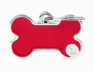 My Family USA Pet Tag - Basic Handmade Apoxie- Bone Red- Small
