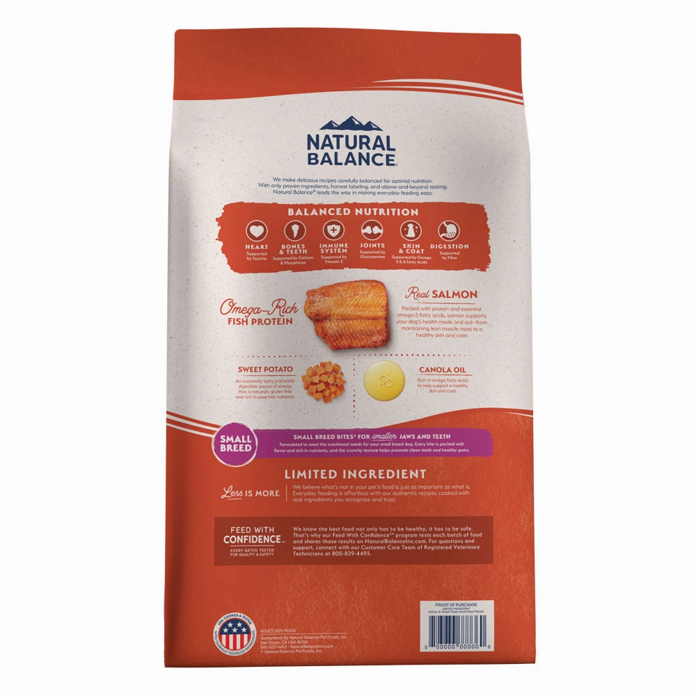 Natural Balance L.I.D. Limited Ingredient Diets Adult Maintenance Sweet Potato and Fish Small Breed Bites Dry Dog Food