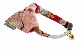 Necoichi Bandana Cat Collar W/ Air Tag Pocket - Red