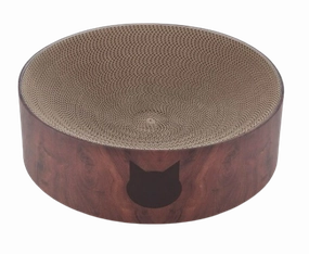 Necoichi Cozy Cat Scratcher Bowl- Dark Cherry