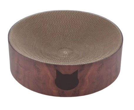 Necoichi Cozy Cat Scratcher Bowl- Dark Cherry