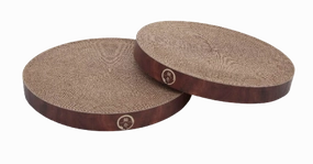 Necoichi Cozy Cat Scratcher Bowl- Dk Cherry-Replacement Pad 2/PK