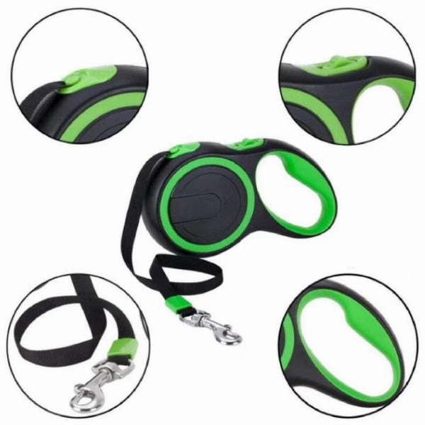 Neon Retractable Dog Lead 3 & 5 meter