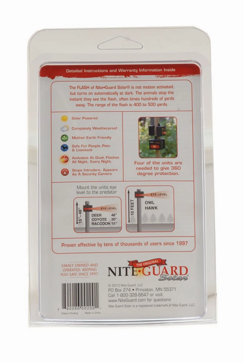 Nite Guard Solar Flash Animal Repellent Device