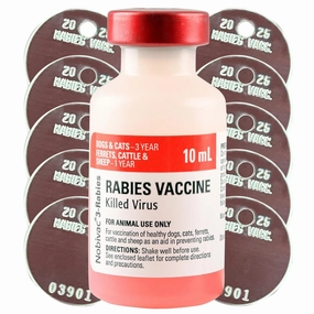 Nobivac 3 Rabies Vaccine Kit with Tags