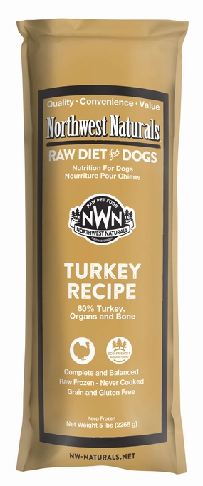 Northwest Naturals Frozen Raw Chubs - Turkey - 5lb