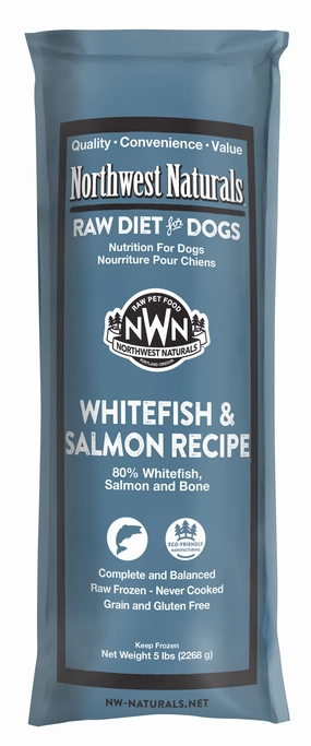 Northwest Naturals Frozen Raw Chubs - Whitefish & Salmon - 5lb