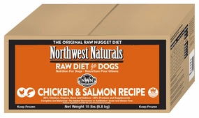 Northwest Naturals Frozen Raw Nuggets - Chicken & Salmon - 15lb Box *Special Order Only*