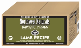 Northwest Naturals Frozen Raw Nuggets - Lamb - 15lb Box