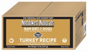 Northwest Naturals Frozen Raw Nuggets - Turkey - 15lb Box