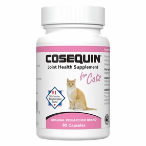 Nutramax Cosequin Joint Health with With Glucosamine and Chondroitin Supplement for Cats, 80 Capsules