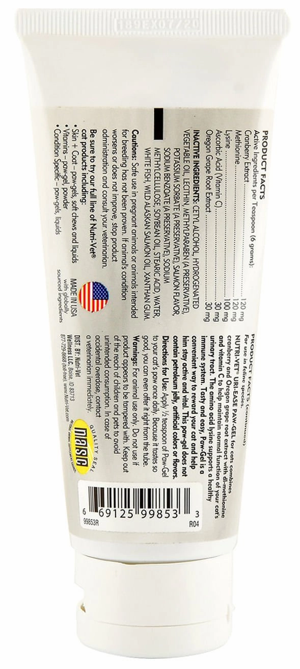 Nutri-Vet Uri-Ease Paw Gel for Cats