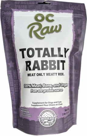 OC Raw Frozen Dog & Cat Food Meaty Rox - Totally Rabbit 2lb Bag