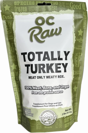 OC Raw Frozen Dog & Cat Food Meaty Rox - Totally Turkey 2lb Bag