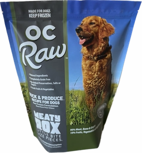 OC Raw Frozen Dog Food Meaty Rox - Duck & Produce