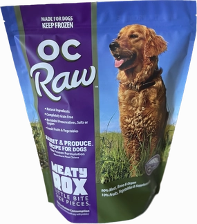OC Raw Frozen Dog Food Meaty Rox - Rabbit & Produce
