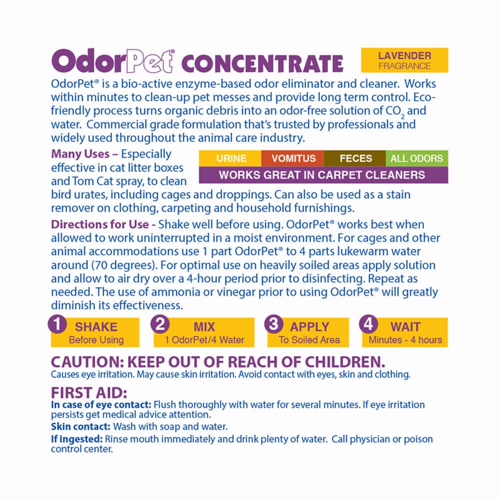 OdorPet Stain and Odor Remover Concentrate,  Gallon