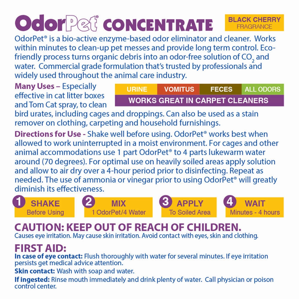 OdorPet Stain and Odor Remover Concentrate,  Gallon