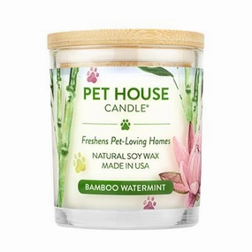 One Fur All Pet House 9oz Candle - Bamboo Watermint