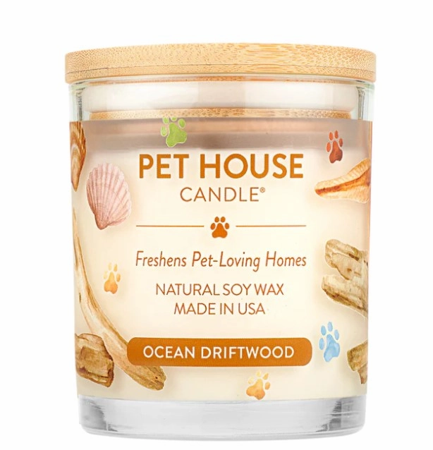 One Fur All Pet House 9oz Candle - Ocean Driftwood