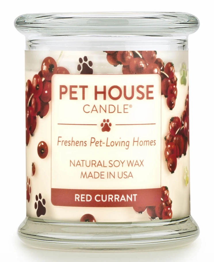 One Fur All Pet House 9oz Candle - Red Currant