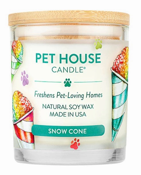 One Fur All Pet House 9oz Candle - Snowcone