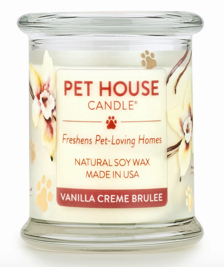 One Fur All Pet House 9oz Candle - Vanilla Creme Brulee