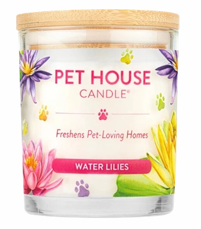 One Fur All Pet House 9oz Candle - Water Lilies