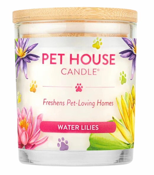 One Fur All Pet House 9oz Candle - Water Lilies
