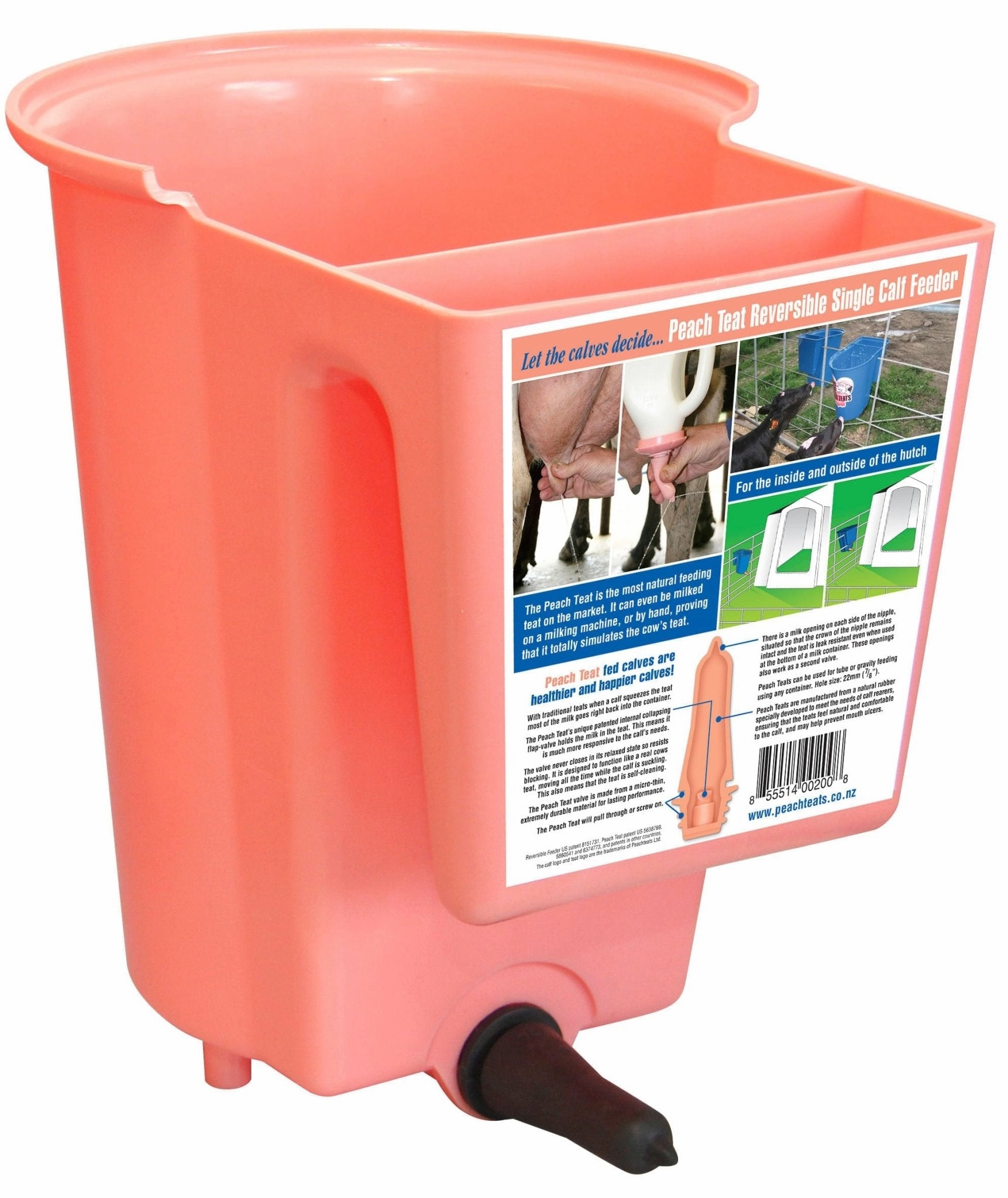 PeachTeats Reversible Bucket Feeder, 6 qt