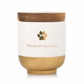 Pearhead Pet Ceramic Urn Memory Jar - Gold