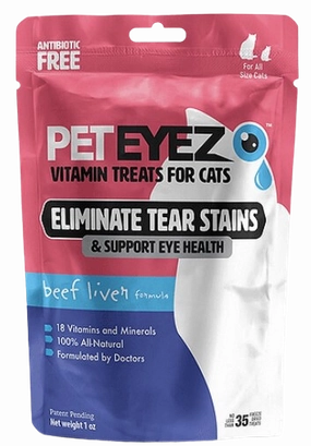 Pet Eyez Vitamin Treats for Cats Freeze Dried Beef Liver 1oz Bag