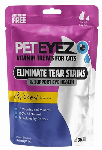 Pet Eyez Vitamin Treats for Cats Freeze Dried Chicken 1oz Bag