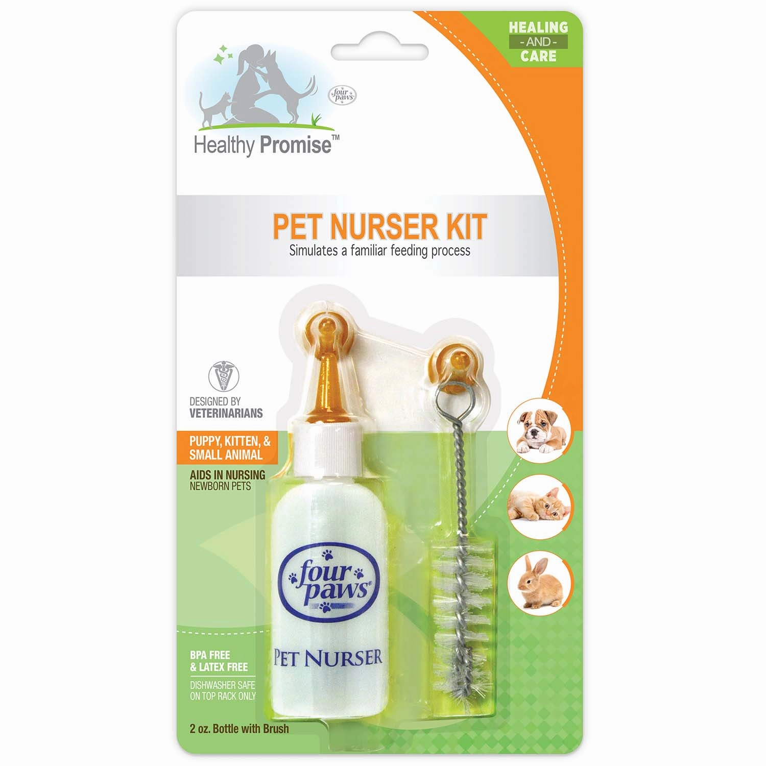 Pet Nursing Kit, Bottle and Brush, 2 oz