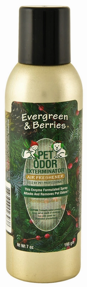 Pet Odor Exterminator Air Freshener Spray, Evergreen & Berries, 7 oz