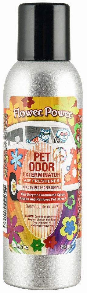 Pet Odor Exterminator Air Freshener Spray, Flower Power, 7 oz