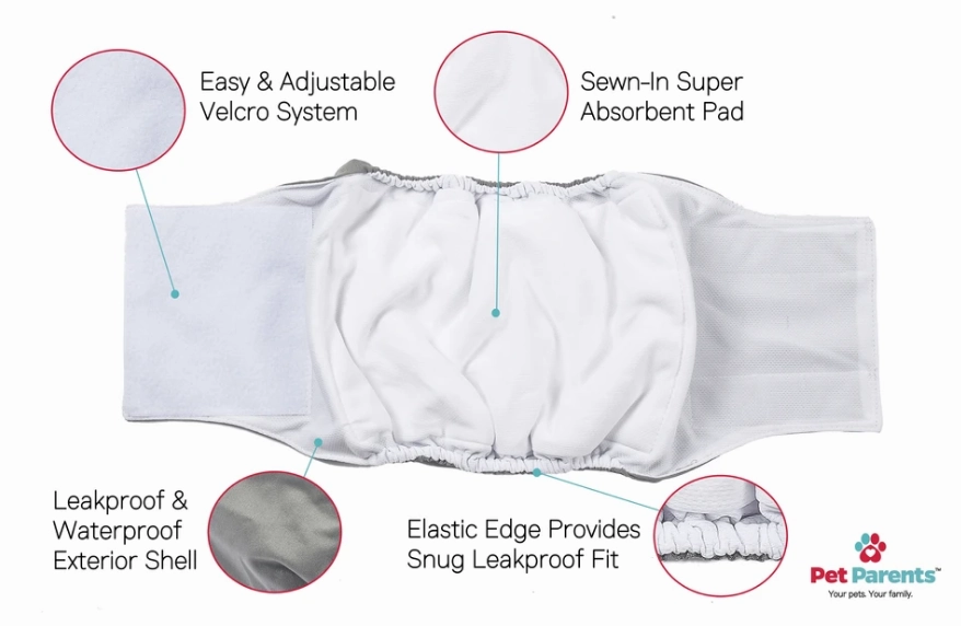 Pet Parents Washable Belly Bands 3pk - Gentlemen