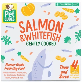 PetCubes Gently Cooked Salmon & Whitefish Grain-Free Frozen Dog Food 2.24kg