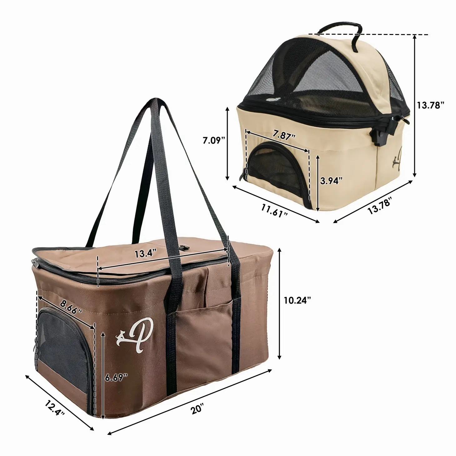 Petique Deluxe Double Decker Pet Stroller - Gray