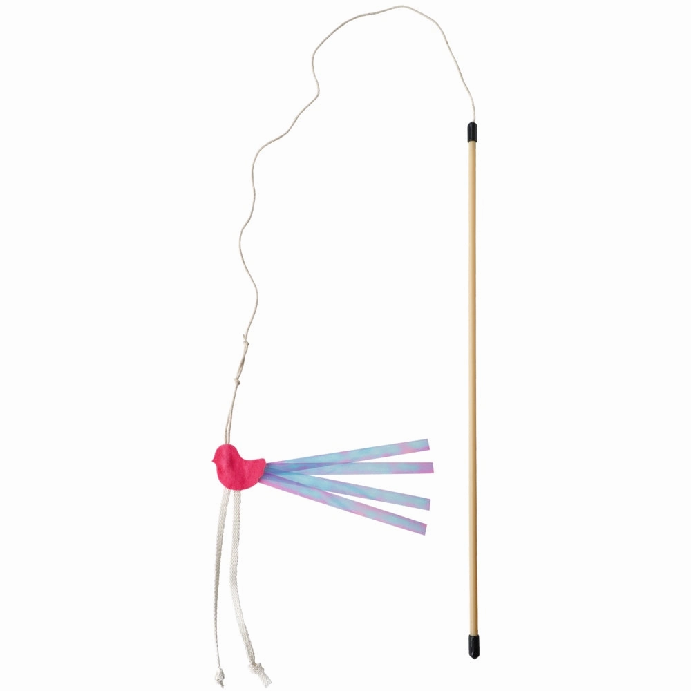 Petz Route Rustling With Paper String Cat Wand Toy (Bird)